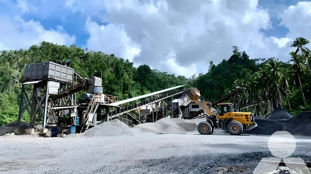 a complete set of equipment for the crusher production line with 450tph site view