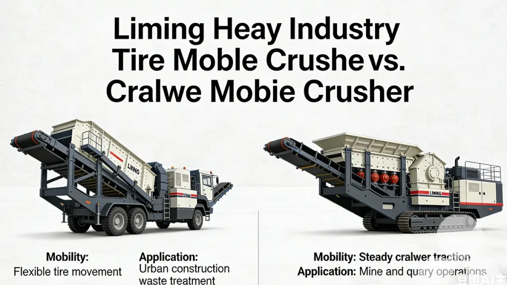 Chassis comparison affecting invest cost of a set of mobile sand crusher