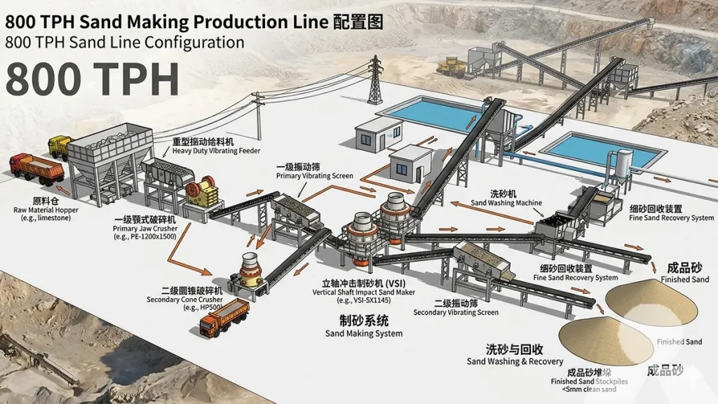 Cost of an 800 TPH Sand Making Production Line
