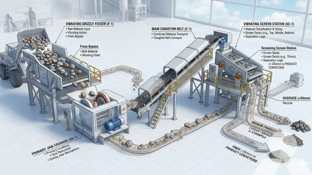 Flow chart for 400tph basalt production line cost price analysis