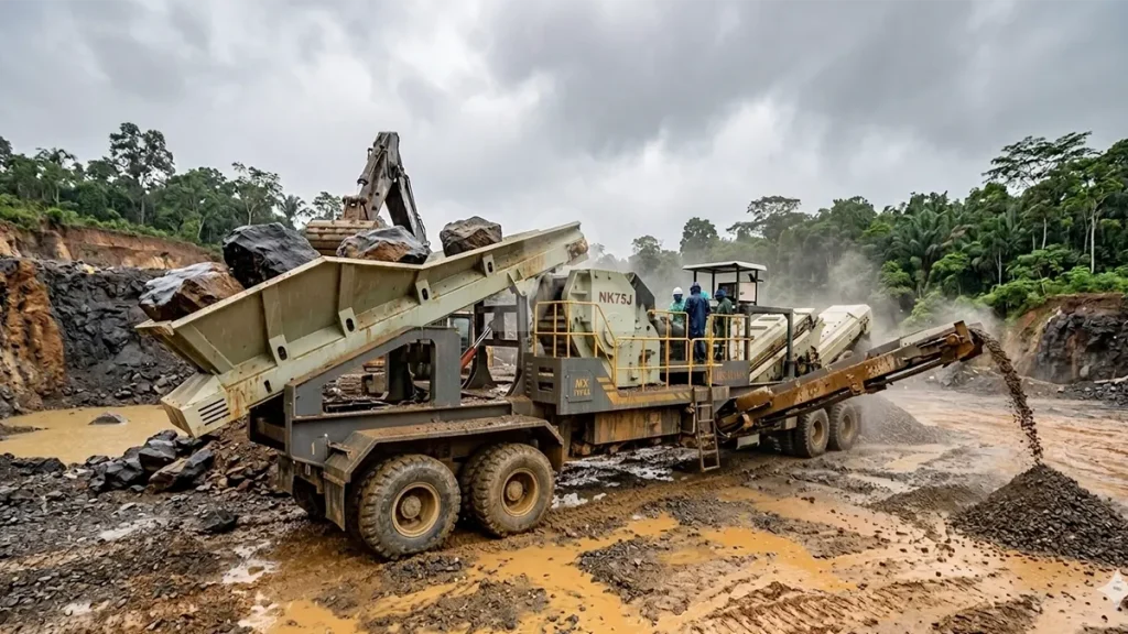 100-200 TPH Mobile Stone Crushing Plant Price & Layout