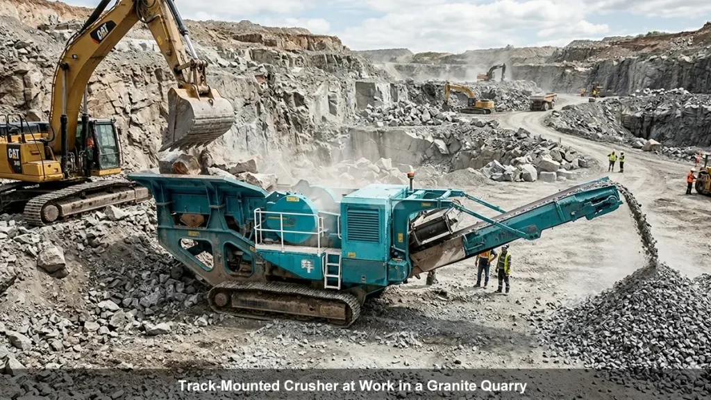 Crawler Tracked Mobile Jaw Crushers for Hard Rock Quarrying