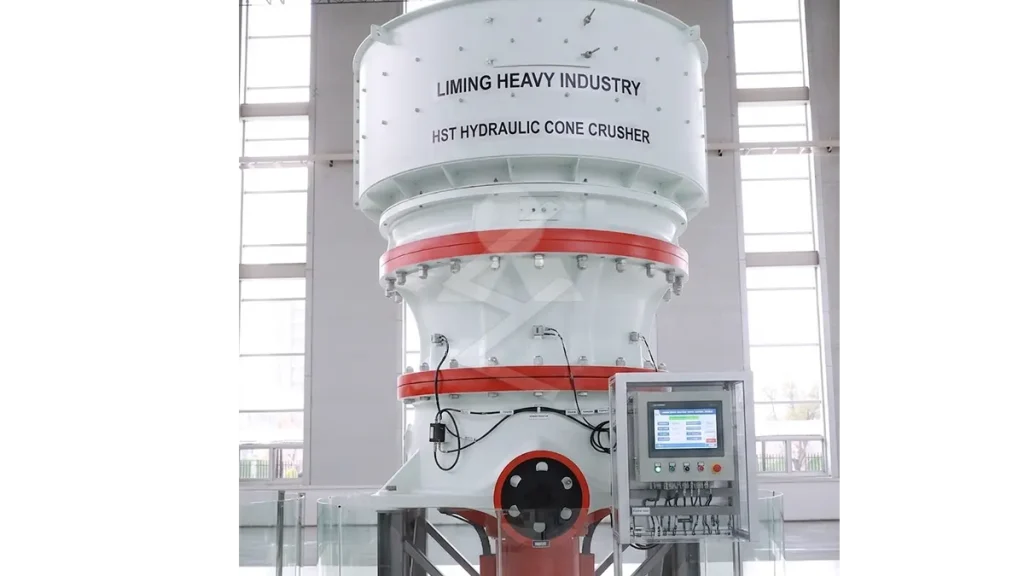 Liming Heavy Industry's smart control system integrated into a high-efficiency hydraulic cone crusher.
